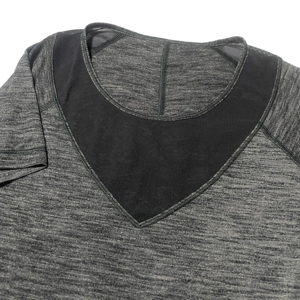 Lululemon Medium Grey and Black Top Mesh Inserts‎